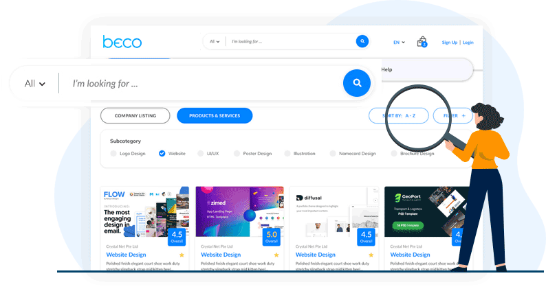 Search for companies, products & services